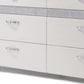 White High Gloss Manufactured Wood Eight Drawer Double Dresser By Homeroots | Dressers | Modishstore - 2