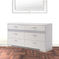 White High Gloss Manufactured Wood Eight Drawer Double Dresser By Homeroots | Dressers | Modishstore - 5