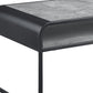 Gray and Black Concrete And Metal Sled Coffee Table With Shelf By Homeroots | Coffee Tables | Modishstore - 4