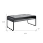 Gray and Black Concrete And Metal Sled Coffee Table With Shelf By Homeroots | Coffee Tables | Modishstore - 6