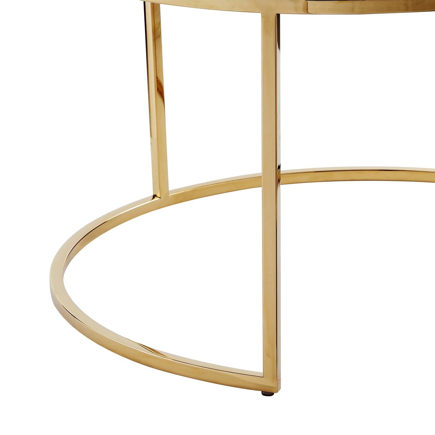 Set of Two Green Velvet and Gold Tufted Round Ottomans By Homeroots | Ottomans | Modishstore - 6