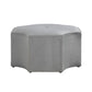 Gray Velvet Tufted Octagonal Cocktail Ottoman By Homeroots | Ottomans | Modishstore - 6