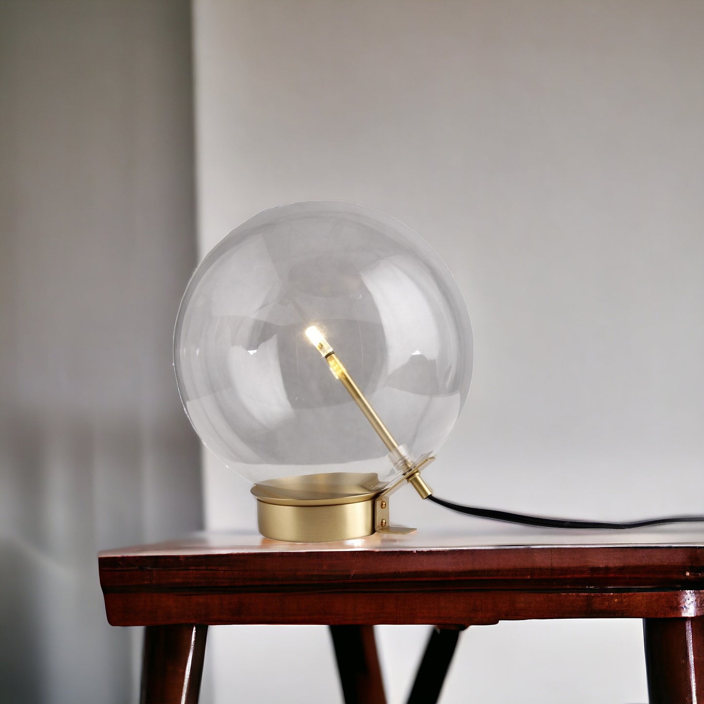 Brass Metal Globe Table Lamp By Homeroots | Table Lamps | Modishstore - 2