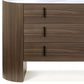 Walnut Marble Solid And Manufactured Wood Three Drawer Dresser By Homeroots | Dressers | Modishstore - 5