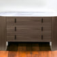 Walnut Marble Solid And Manufactured Wood Three Drawer Dresser By Homeroots | Dressers | Modishstore - 2
