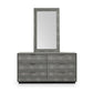 Grey Solid And Manufactured Wood Six Drawer Double Dresser By Homeroots | Dressers | Modishstore - 2