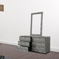 Grey Solid And Manufactured Wood Six Drawer Double Dresser By Homeroots | Dressers | Modishstore - 3
