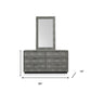 Grey Solid And Manufactured Wood Six Drawer Double Dresser By Homeroots | Dressers | Modishstore - 5