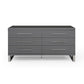 Grey Solid And Manufactured Wood Six Drawer Dresser By Homeroots | Dressers | Modishstore - 2