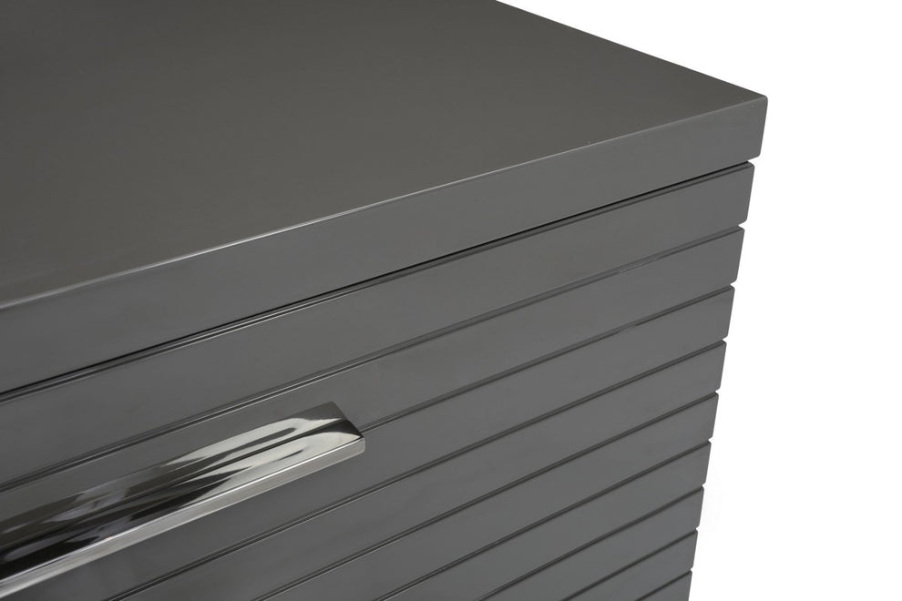 Grey Solid And Manufactured Wood Six Drawer Dresser By Homeroots | Dressers | Modishstore - 4
