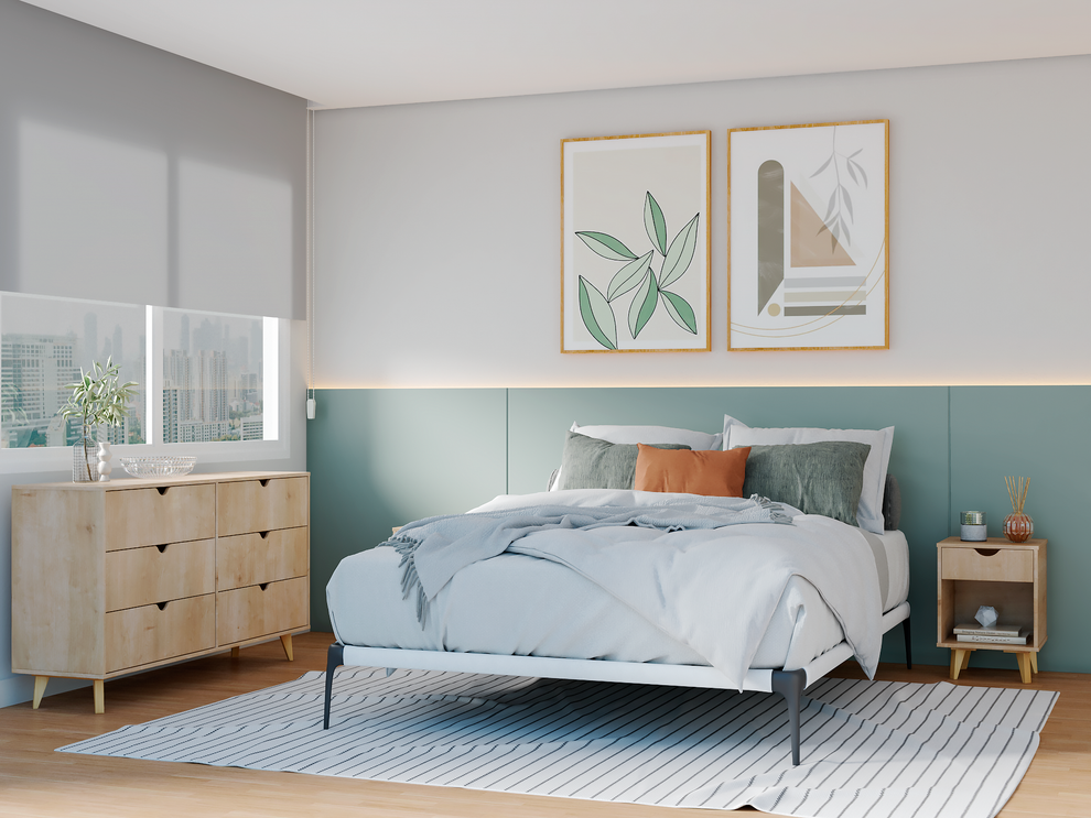 Natural Six Drawer Double Dresser By Homeroots | Dressers | Modishstore - 2