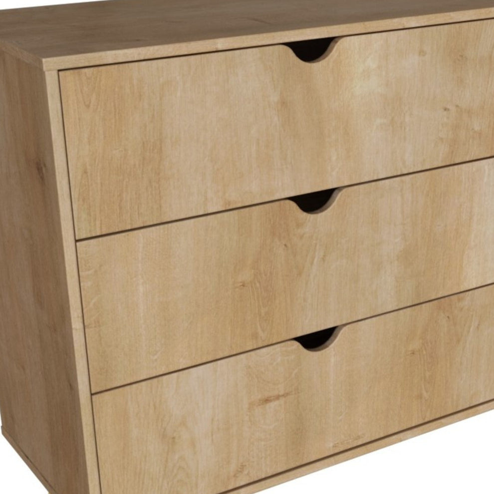 Natural Six Drawer Double Dresser By Homeroots | Dressers | Modishstore - 5