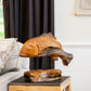 Erosion Wood Fish on Stand Set of 2 By Garden Age Supply