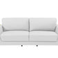 White Italian Leather Sofa With Gold Legs By Homeroots | Sofas | Modishstore - 2