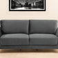 Gray Velvet Sofa With Silver Legs By Homeroots | Sofas | Modishstore - 1