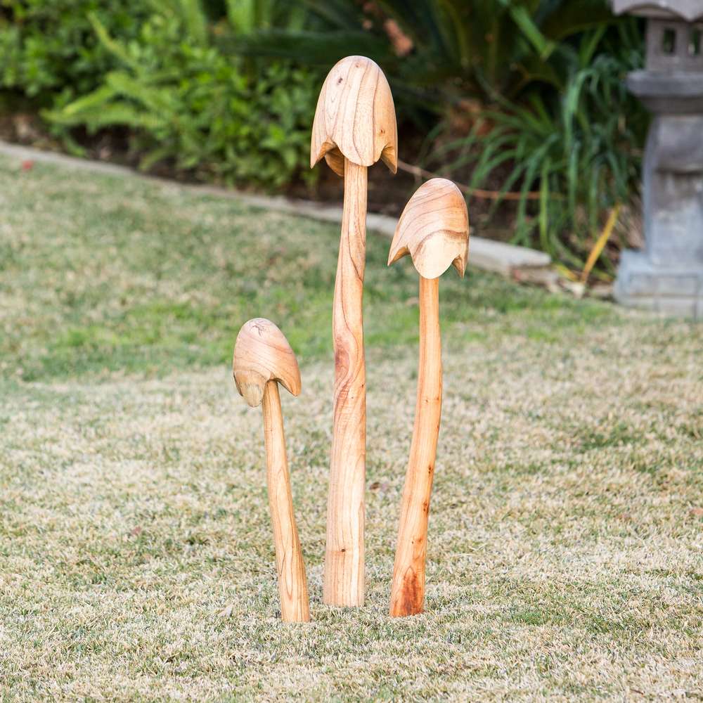 Bell Mushroom Stakes Set of 2 By Garden Age Supply | Sculptures | Modishstore - 1