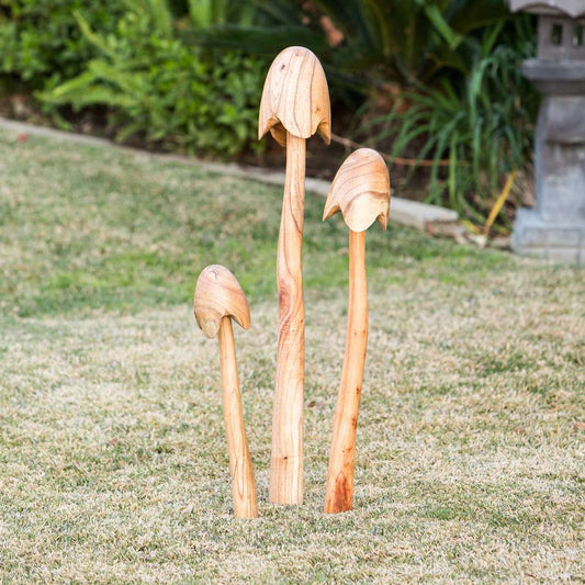 Bell Mushroom Stakes Set of 2 By Garden Age Supply | Sculptures | Modishstore - 1