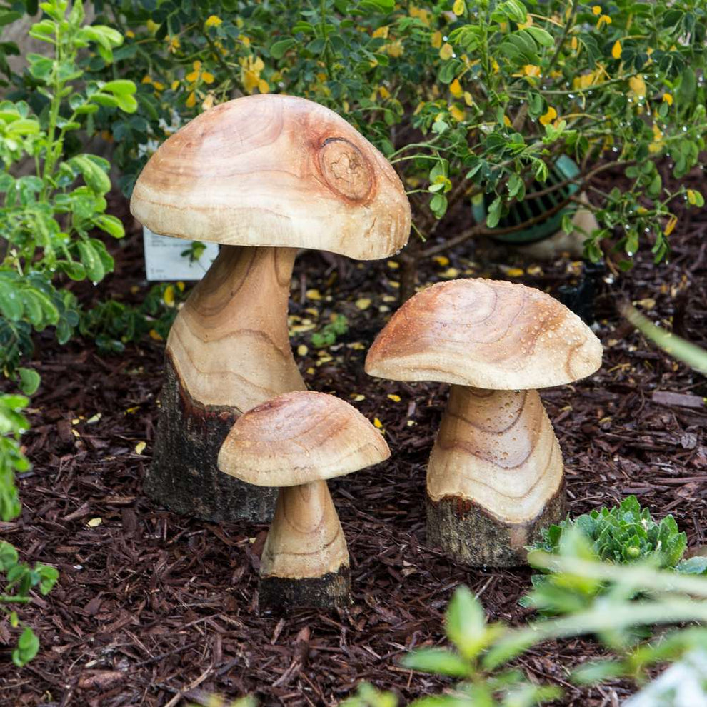 Chinaberry Mushroom Set of 4 By Garden Age Supply | Sculptures | Modishstore - 2