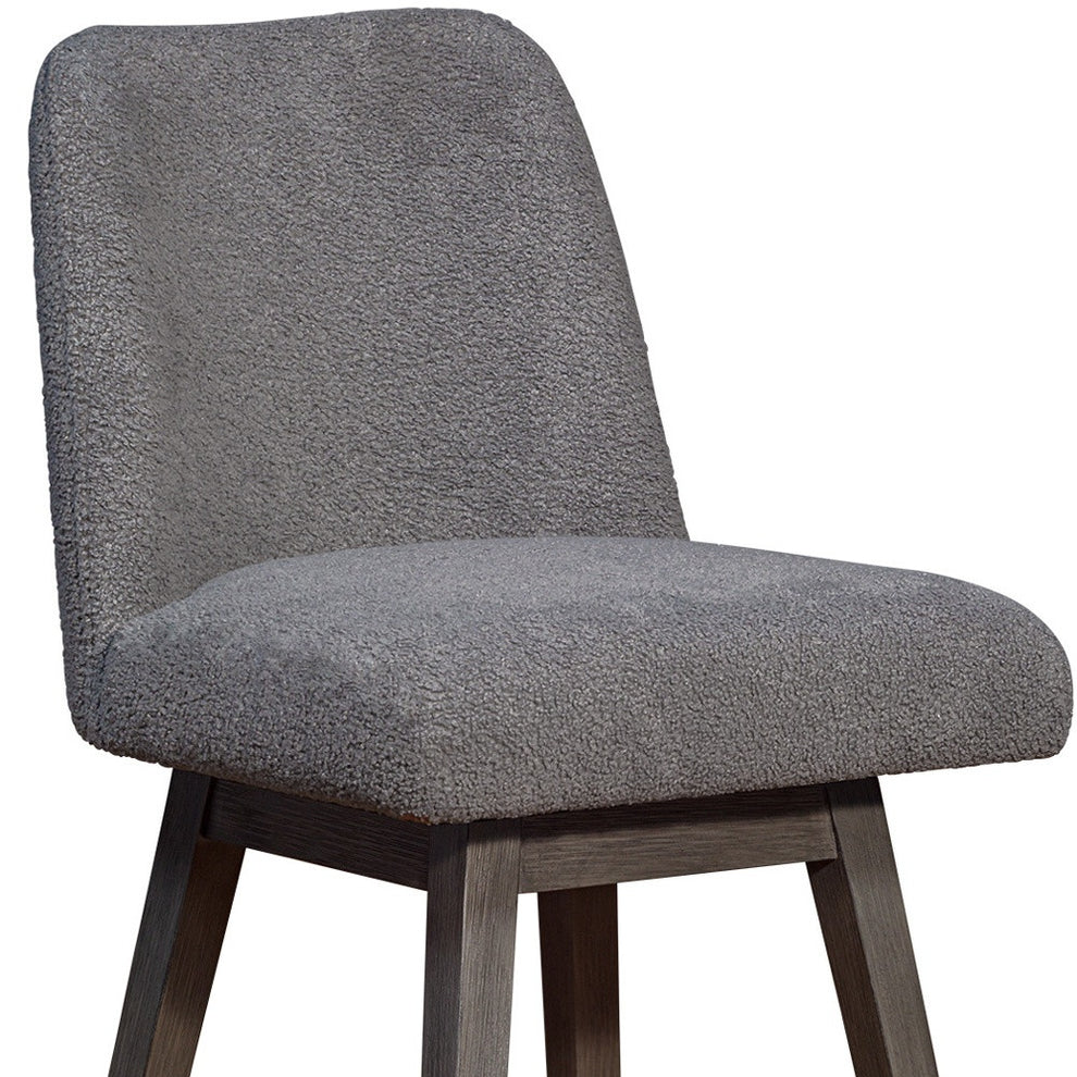 Gray Solid Wood Swivel Bar Chair By Homeroots | Bar Stools | Modishstore - 7