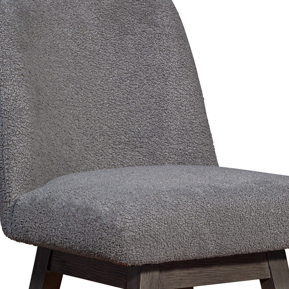 Gray Solid Wood Swivel Bar Chair By Homeroots | Bar Stools | Modishstore - 8