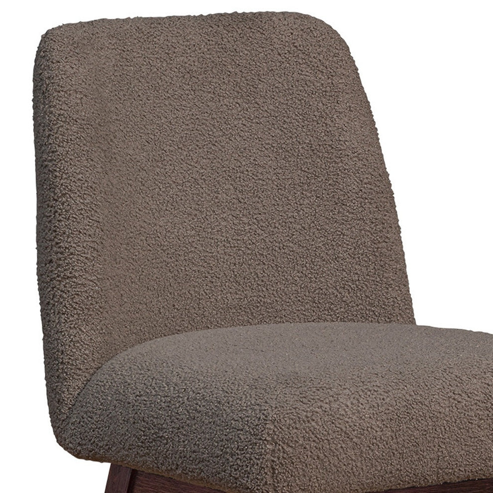 Taupe and Brown Solid Wood Counter Height Swivel Bar Chair By Homeroots | Bar Stools | Modishstore - 7