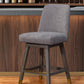 Taupe and Gray Solid Wood Counter Height Swivel Bar Chair By Homeroots | Bar Stools | Modishstore - 6