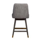 Taupe and Gray Solid Wood Counter Height Swivel Bar Chair By Homeroots | Bar Stools | Modishstore - 5