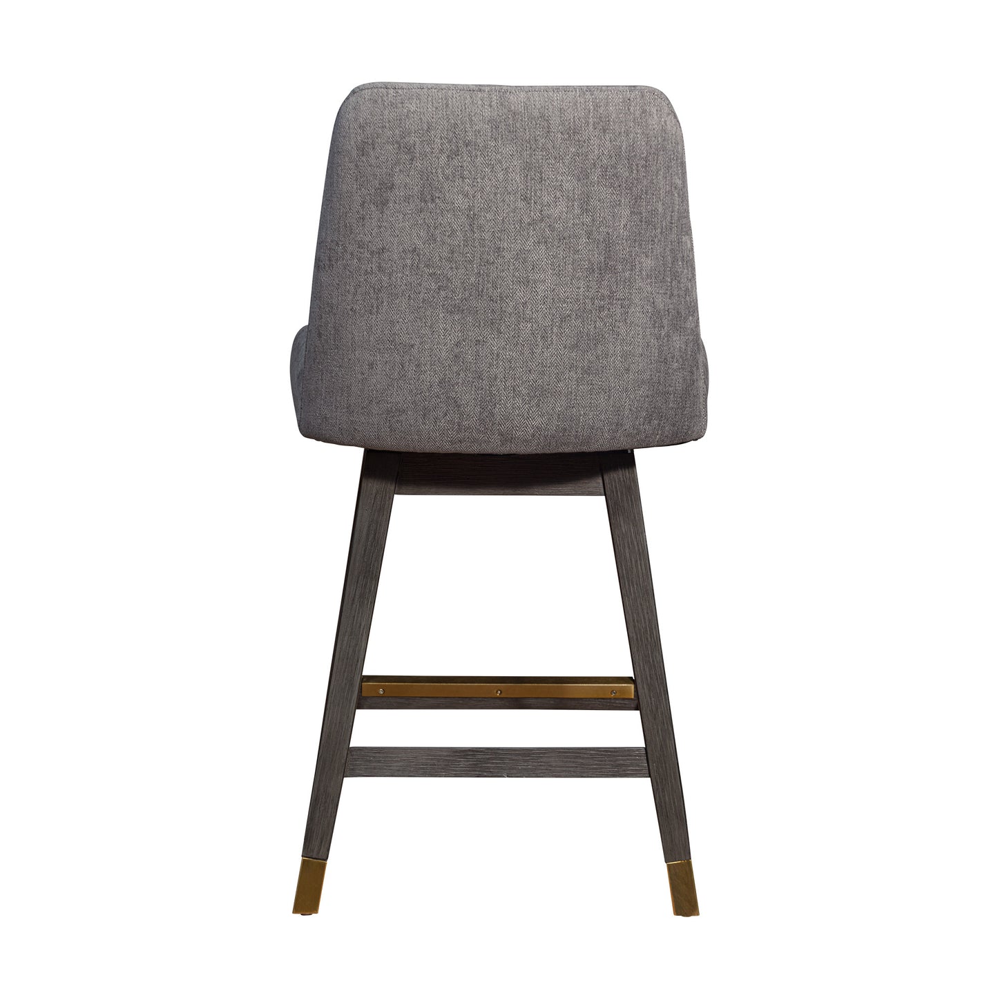 Taupe and Gray Solid Wood Counter Height Swivel Bar Chair By Homeroots | Bar Stools | Modishstore - 5