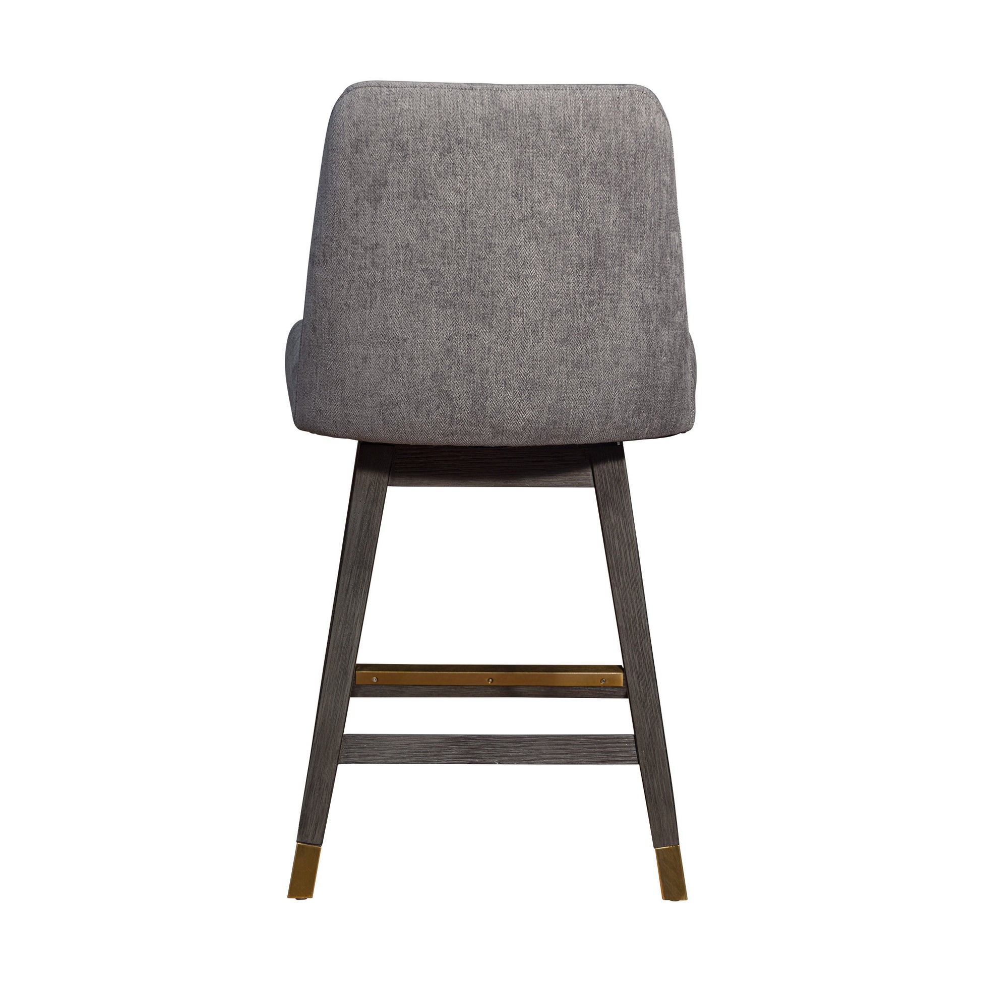 Taupe and Gray Solid Wood Counter Height Swivel Bar Chair By Homeroots | Bar Stools | Modishstore - 5