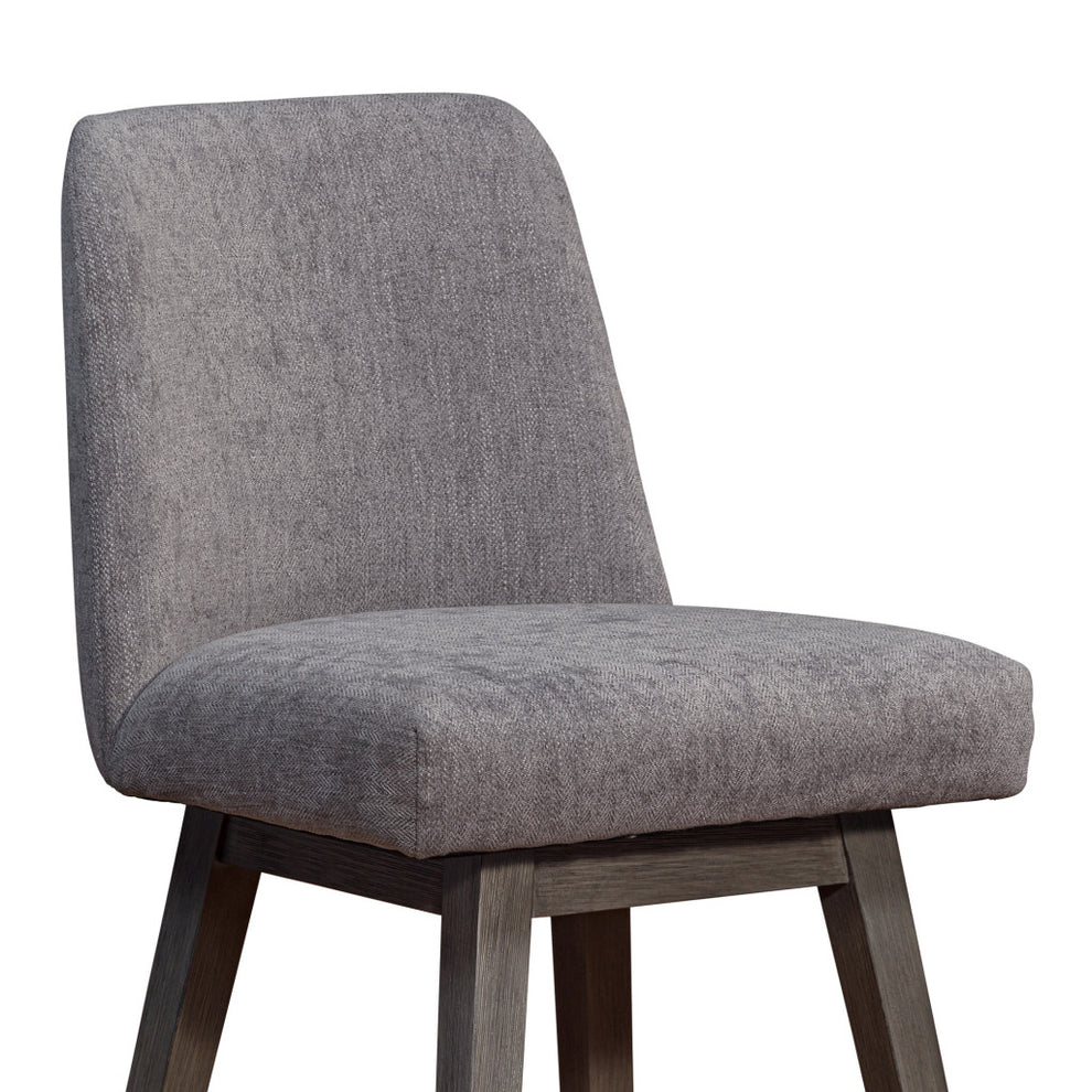 Taupe and Gray Solid Wood Counter Height Swivel Bar Chair By Homeroots | Bar Stools | Modishstore - 7