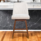 Beige And Brown Solid Wood Swivel Counter Height Bar Chair By Homeroots | Bar Stools | Modishstore - 6