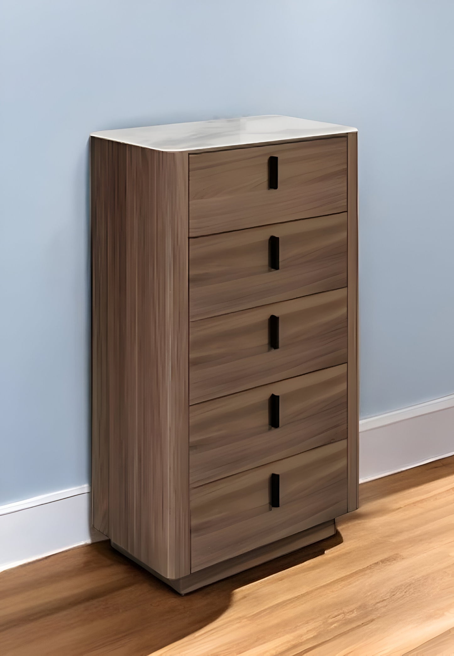 Black and White Solid and Manufactured Wood Multi Drawer Standard Chest By Homeroots | Dressers | Modishstore - 2