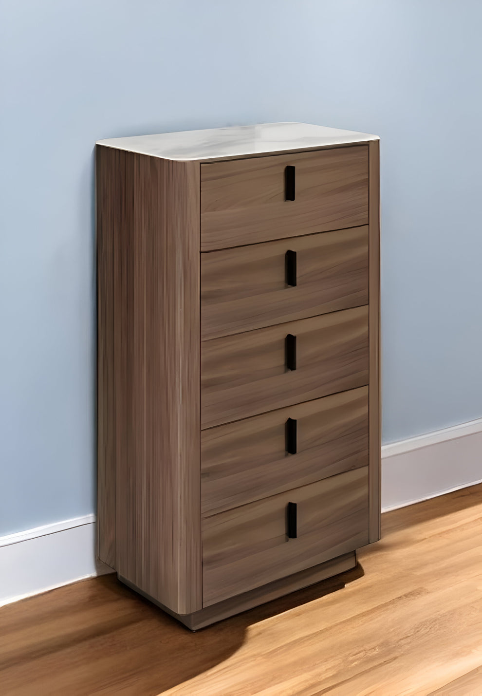 Black and White Solid and Manufactured Wood Multi Drawer Standard Chest By Homeroots | Dressers | Modishstore - 2