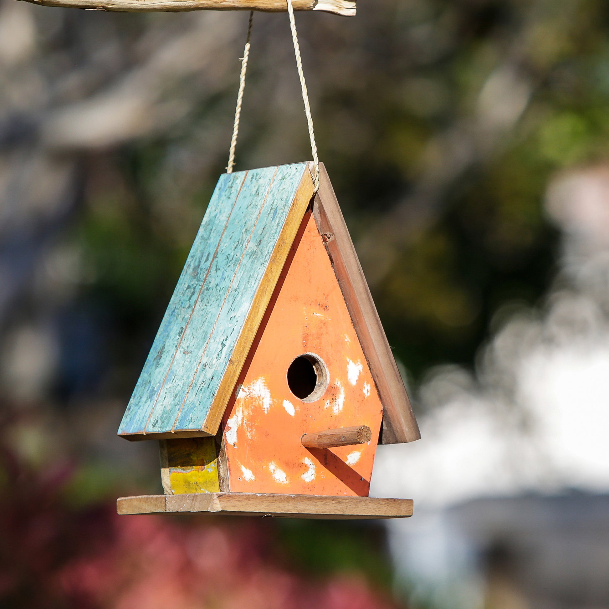 Boatwood Bird House - Tapered Set of 4 By Garden Age Supply | Sculptures | Modishstore - 1