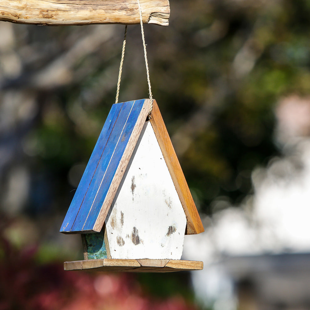 Boatwood Bird House - Tapered Set of 4 By Garden Age Supply | Sculptures | Modishstore - 3