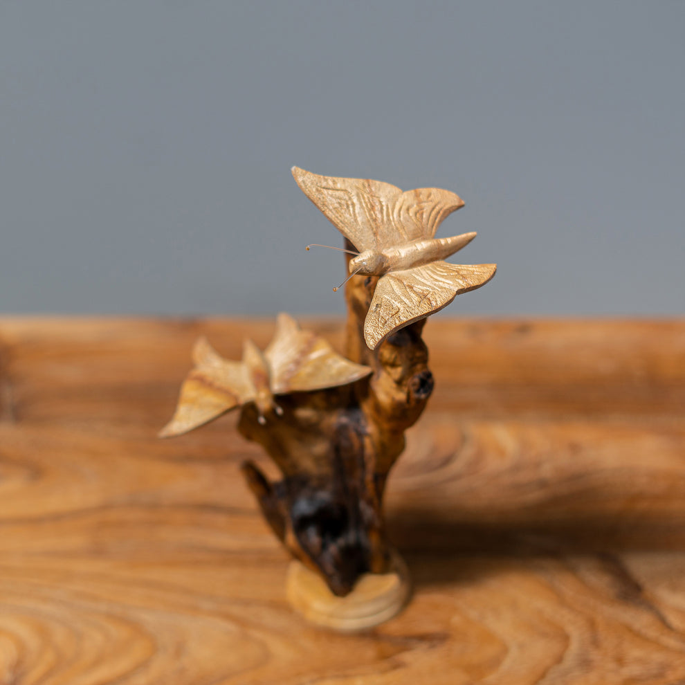 Parasite Butterfly on Tree Set of 4 By Garden Age Supply | Sculptures | Modishstore - 2