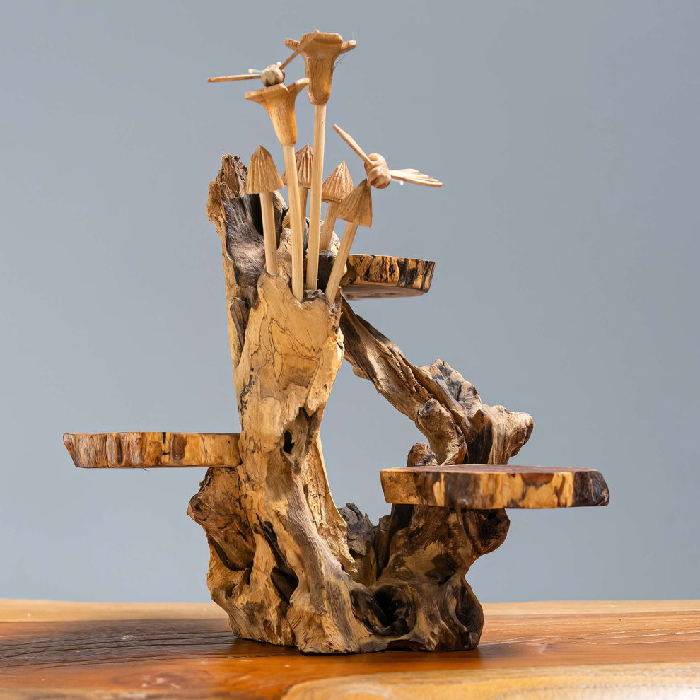 Mini Display Stand with Parasite Mushrooms Set of 2 By Garden Age Supply | Sculptures | Modishstore - 3