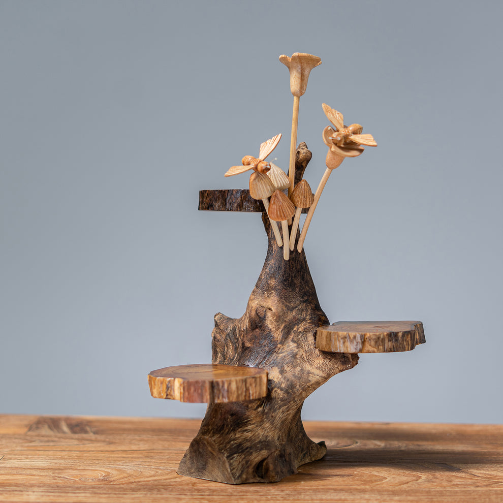 Mini Display Stand with Parasite Mushrooms Set of 2 By Garden Age Supply | Sculptures | Modishstore - 2