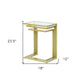 Chrome Glass Rectangular End Table By Homeroots | End Tables | Modishstore - 3