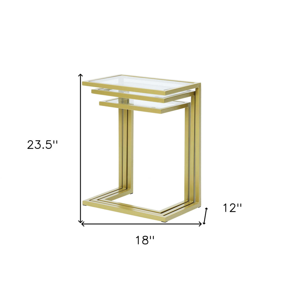 Chrome Glass Rectangular End Table By Homeroots | End Tables | Modishstore - 3