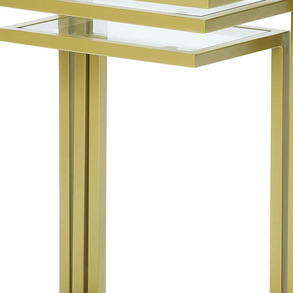 Chrome Glass Rectangular End Table By Homeroots | End Tables | Modishstore - 4
