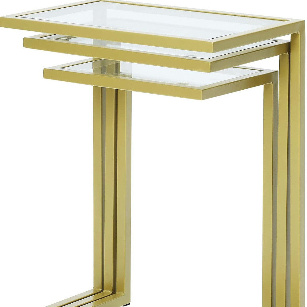 Chrome Glass Rectangular End Table By Homeroots | End Tables | Modishstore - 2