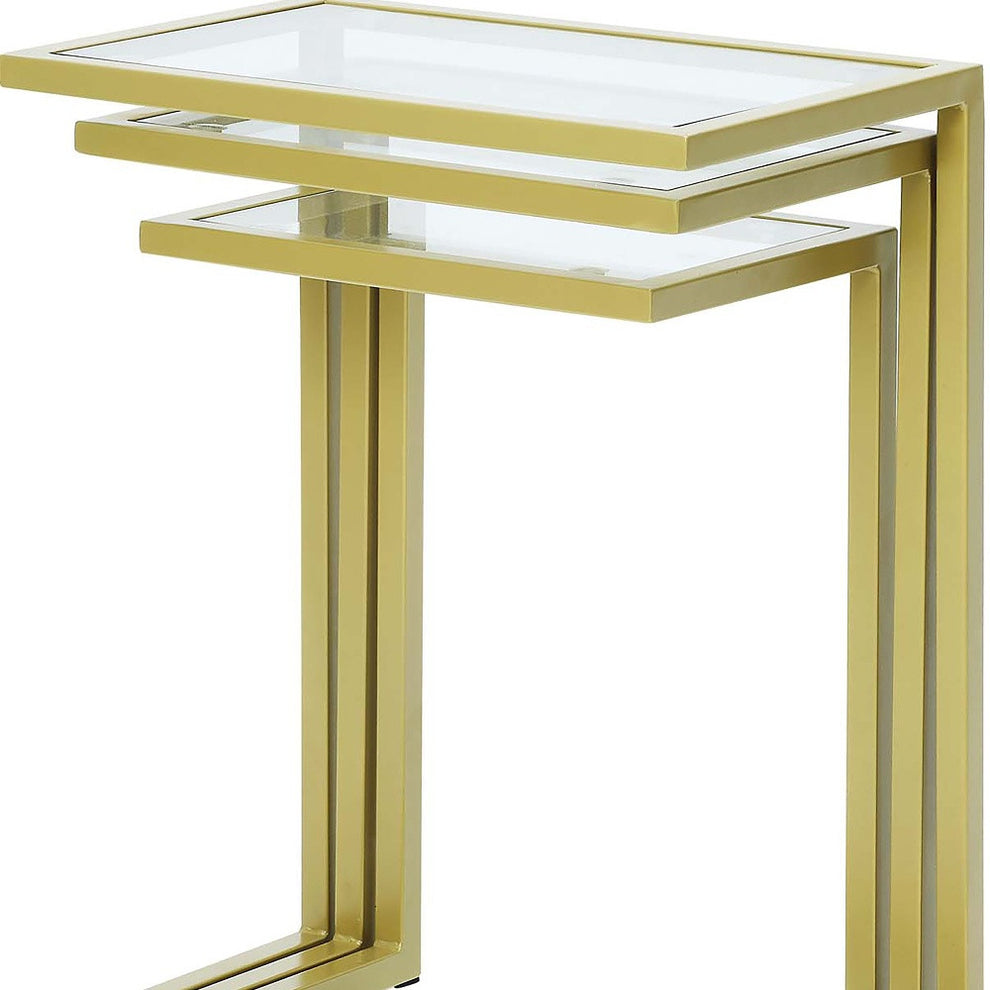 Chrome Glass Rectangular End Table By Homeroots | End Tables | Modishstore - 2