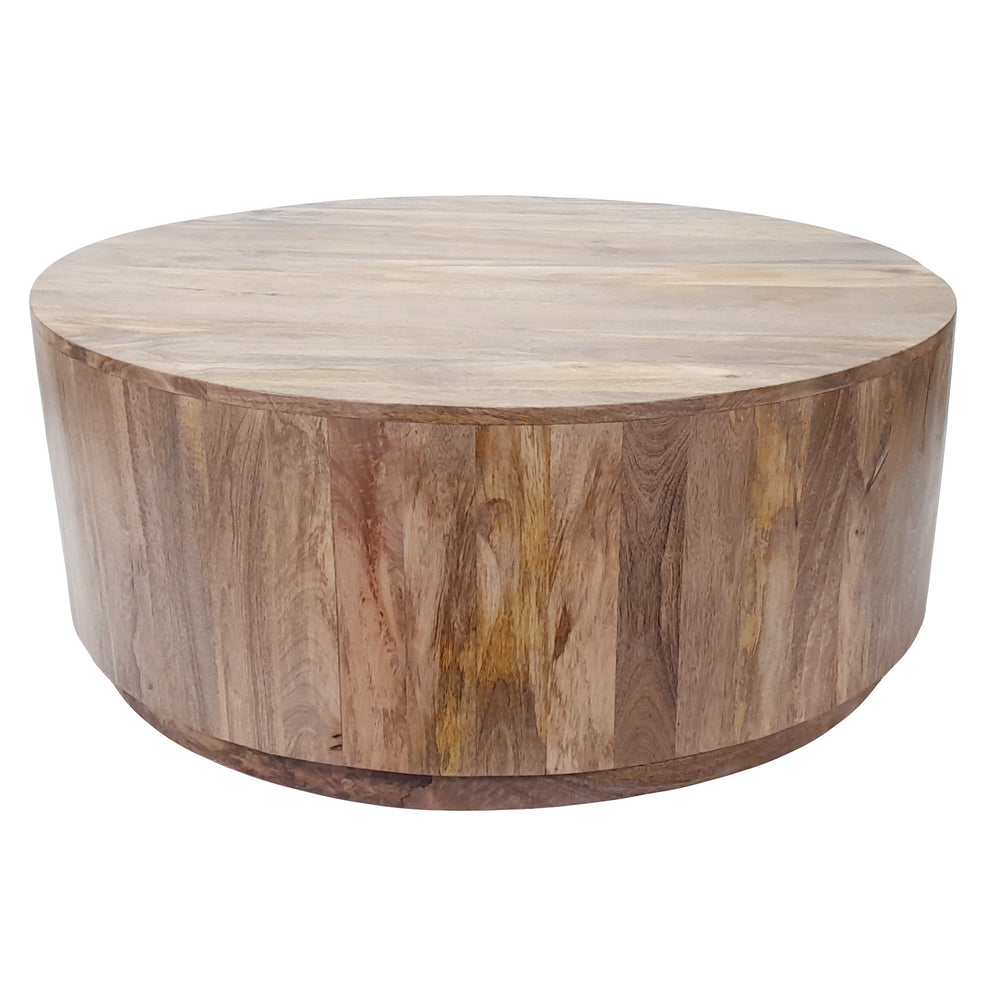 Natural Solid Wood Round Coffee Table By Homeroots | Coffee Tables | Modishstore - 3