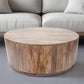 Natural Solid Wood Round Coffee Table By Homeroots | Coffee Tables | Modishstore - 1