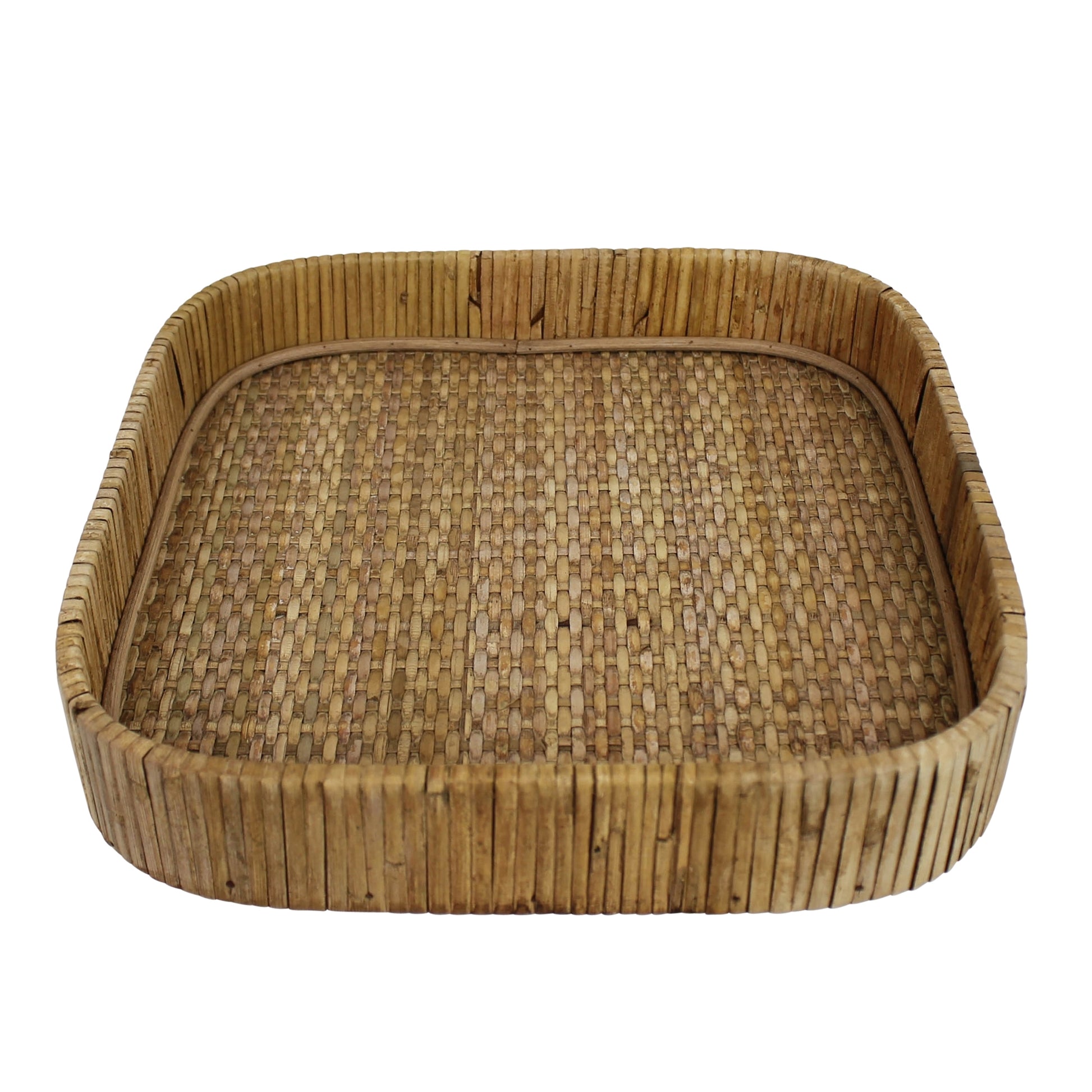 Cayman Tray, Rattan, Square - Small Set Of 4 By HomArt | Decorative Trays & Dishes | Modishstore - 2