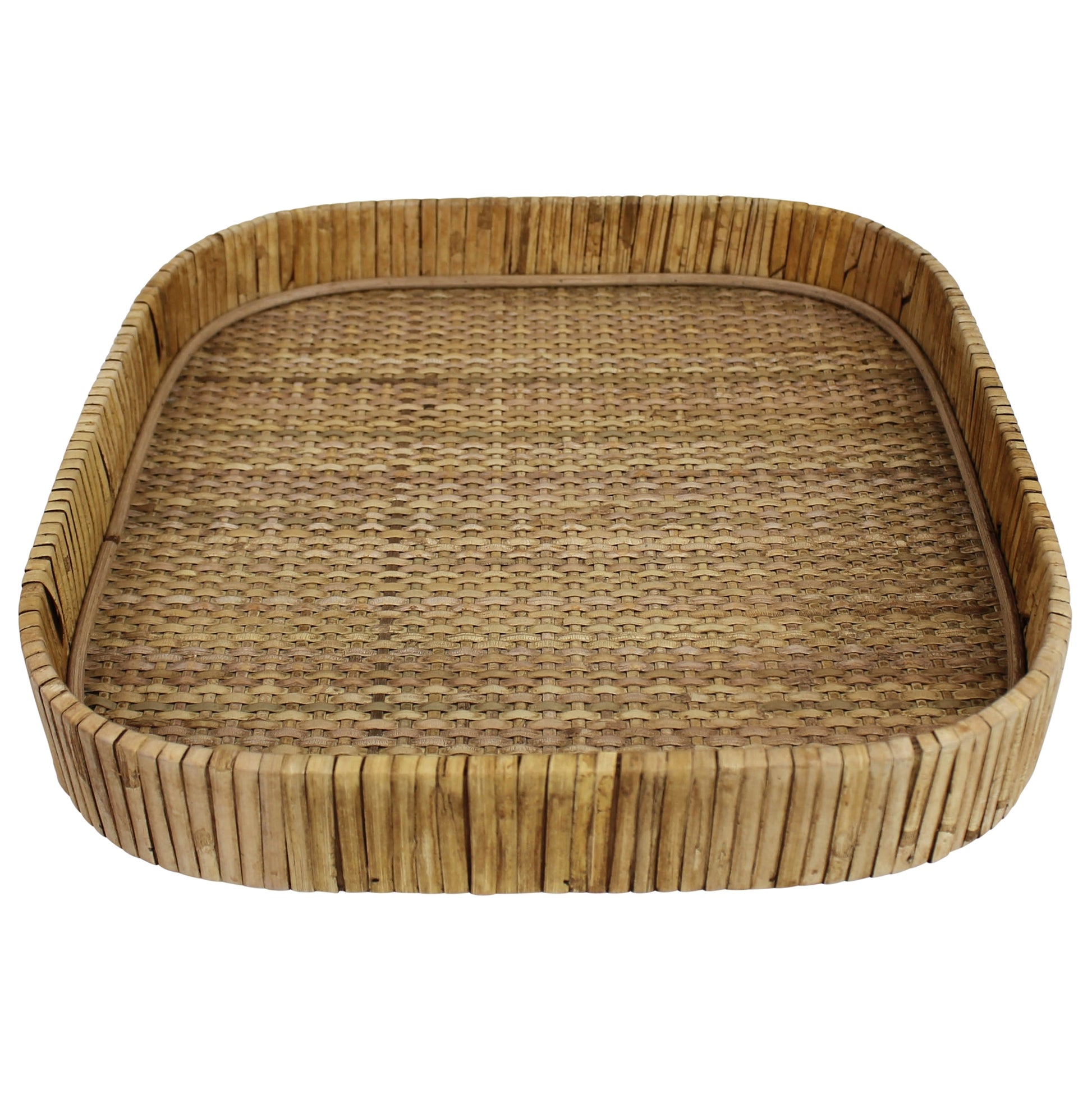 Cayman Tray, Rattan, Square - Large Set Of 4 By HomArt | Trays | Modishstore - 3