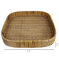 Cayman Tray, Rattan, Square - Large Set Of 4 By HomArt | Trays | Modishstore - 1