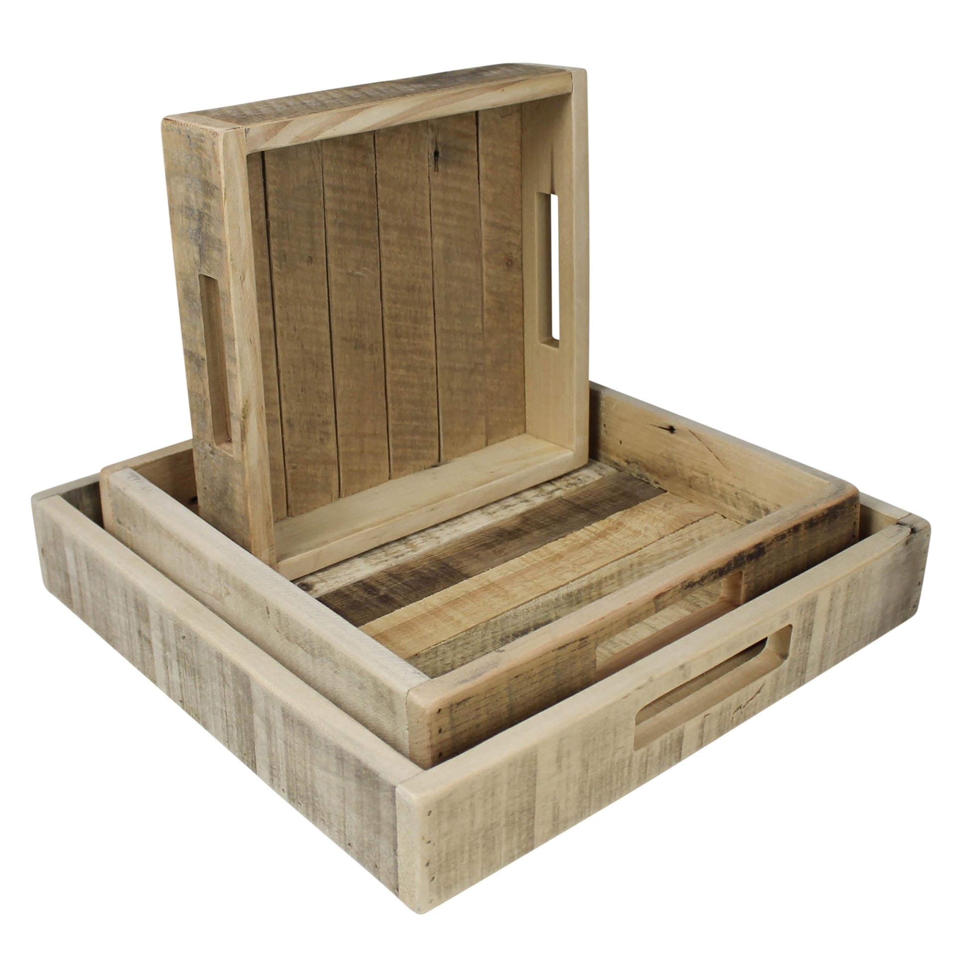 Shaw Wood Trays, Square - Set of 6 By HomArt | Trays | Modishstore - 4