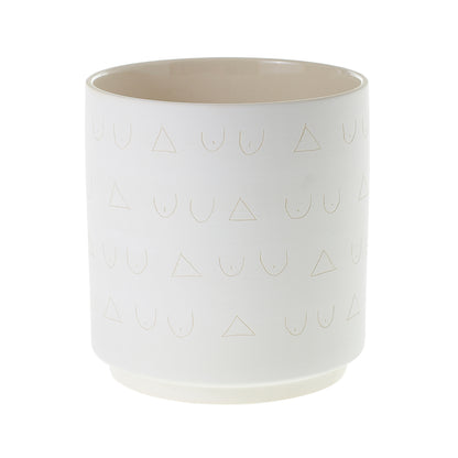 Triangles and Tatas Pot Set of 8 By Accent Decor | Planters, Troughs & Cachepots | Modishstore - 8